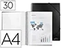 Liderpapel Carpeta Escaparate con Espiral, 30 Fundas, Polipropileno, DIN A4, Negro