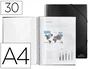 Liderpapel Carpeta Escaparate con Espiral, 30 Fundas, Polipropileno, DIN A4, Negro