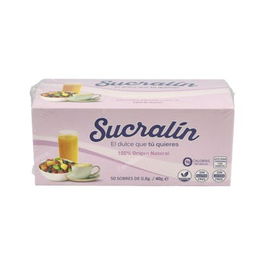 SUCRALIN Sachettes 1G 50Unid Edulcorante de Sucralosa para Dietas de Control de Peso y Diabéticos