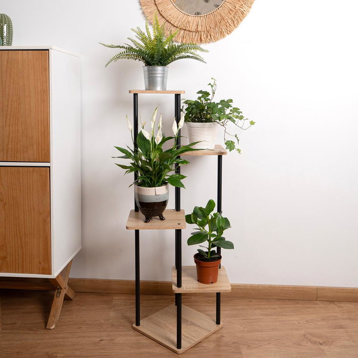 Soporte para Cinco Macetas En Acero Moa Vinthera 59,80x59,80x106,30 cm