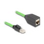 DeLOCK 80880 Cable de extensión de red RJ45 Cat.6A SF/UTP 1 m verde