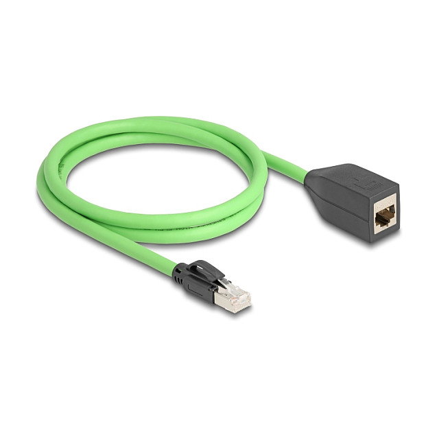 DeLOCK 80880 Cable de extensión de red RJ45 Cat.6A SF/UTP 1 m verde