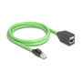DeLOCK 80880 Cable de extensión de red RJ45 Cat.6A SF/UTP 1 m verde