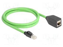 DeLOCK Prolongador Ethernet Cat.6a SF/UTP 1 m Verde