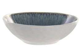 DKD Home Decor Plato de Gres Esmaltado Azul 17,5x17,5x5,7 cm (Pack de 12)