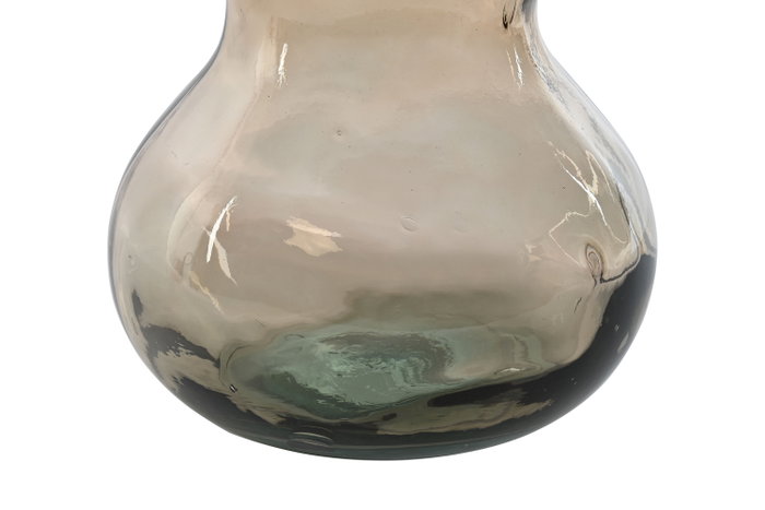DKD Home Decor Jarrón de Cristal Reciclado Champán 26,5x26,5x76 cm