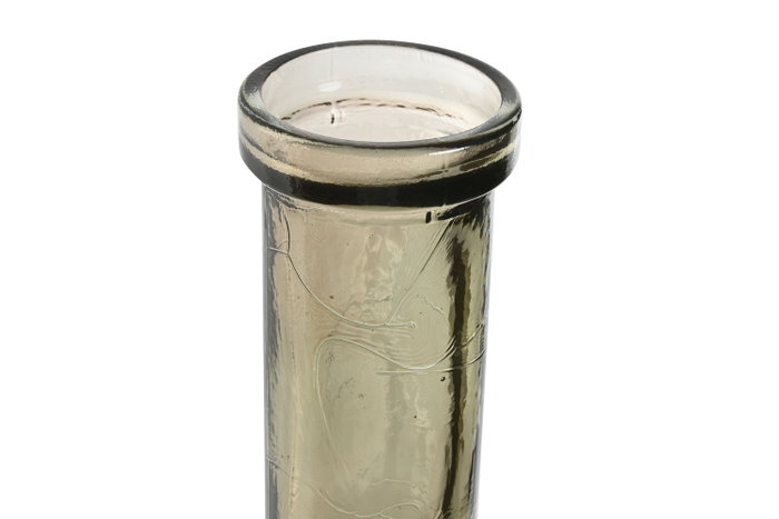 DKD Home Decor Jarrón de Cristal Reciclado Champán 26,5x26,5x76 cm