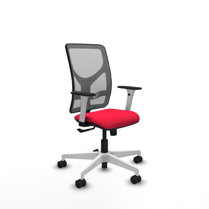 PIQUERAS Y CRESPO Silla de oficina Motilla con mecanismo Sincro, Rojo y Gris PIQUERAS Y CRESPO Silla de oficina Motilla con mecanismo Sincro, Rojo y Gris