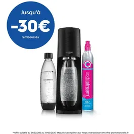 Sodastream Terranlv Terra Máquina Negra Pack 2 Botellas Lv + 1 Cilindro De Intercambio Cqc