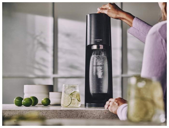 Sodastream Terran Black Machine Pack con 2 botellas LV y 1 cilindro de intercambio CQC Sodastream Terran Black Machine Pack con 2 botellas LV y 1 cilindro de intercambio CQC