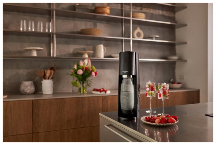 Sodastream Terran Black Machine Pack con 2 botellas LV y 1 cilindro de intercambio CQC Sodastream Terran Black Machine Pack con 2 botellas LV y 1 cilindro de intercambio CQC