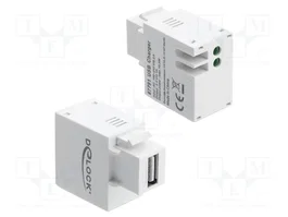 DeLOCK Módulo Keystone USB Tipo-A Puerto de carga 2,1 A Blanco