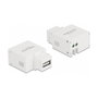 DeLOCK Módulo Keystone con Puerto de Carga USB Tipo-A 2,1 A Blanco