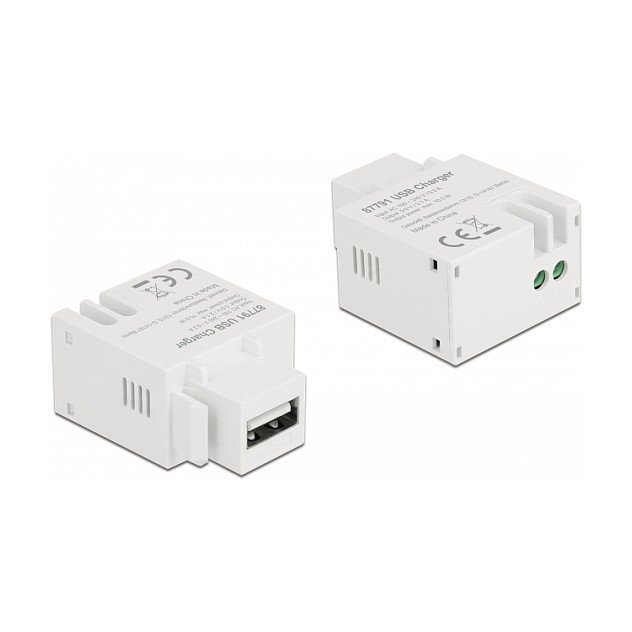 DeLOCK Módulo Keystone con Puerto de Carga USB Tipo-A 2,1 A Blanco DeLOCK Módulo Keystone con Puerto de Carga USB Tipo-A 2,1 A Blanco