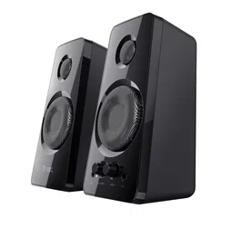 Trust Tytan Altavoces PC 2.0 Alámbricos 36W PMPO (18W RMS) con Control de Bajos, Negro - USB, Jack 3.5 mm