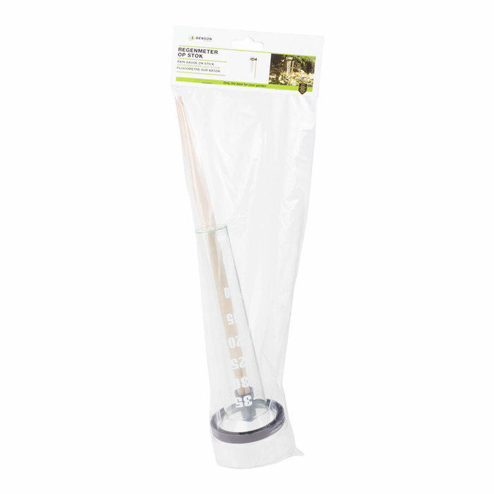 Benson Pluviómetro con soporte de madera ø8 x 24 cm Benson Pluviómetro con soporte de madera ø8 x 24 cm
