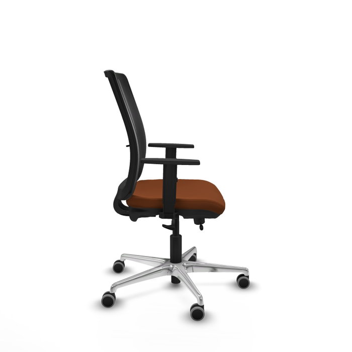 PIQUERAS Y CRESPO Silla de oficina Haches con mecanismo Sincro/Traslack Marrón y Negro