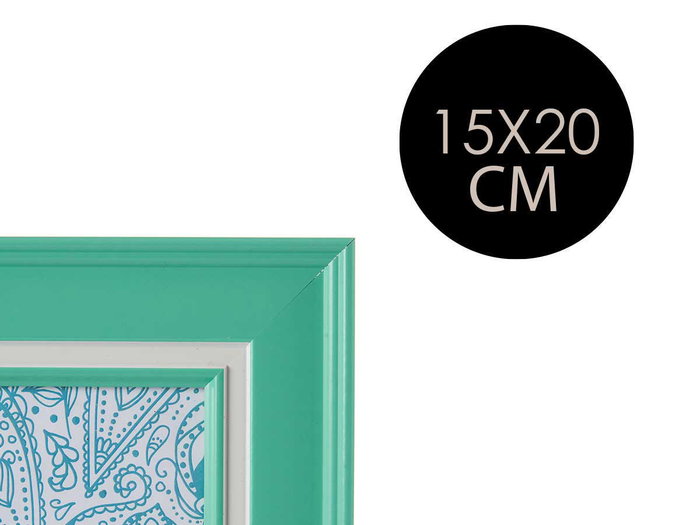 Giftdecor Portafotos 15x20 cm Menta Plastico Cristal Verde (Set de 24)