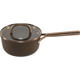 Zwilling Milano Cazo con Tapa de Vidrio 18 cm, Marrón