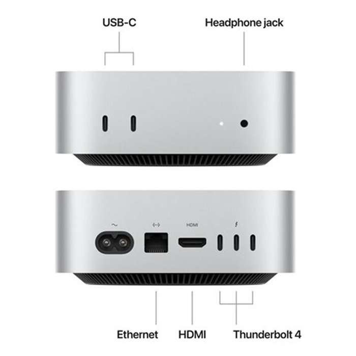 Apple Mac mini M4 10-Core CPU 16GB 512GB SSD Plata