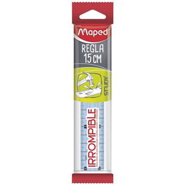 Maped Study Regla 15 cm Irrompible Translúcida