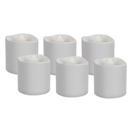 Goobay Velas LED Teelichter Blancas, Pack de 6
