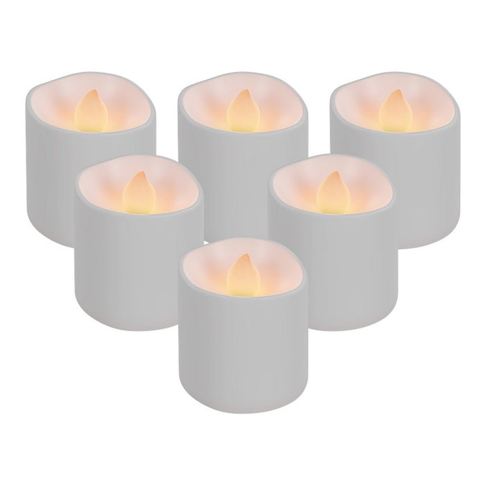 Goobay Velas LED Teelichter Blancas, Pack de 6 Goobay Velas LED Teelichter Blancas, Pack de 6