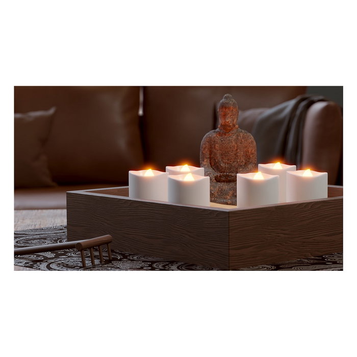 Goobay Velas LED Teelichter Blancas, Pack de 6 Goobay Velas LED Teelichter Blancas, Pack de 6