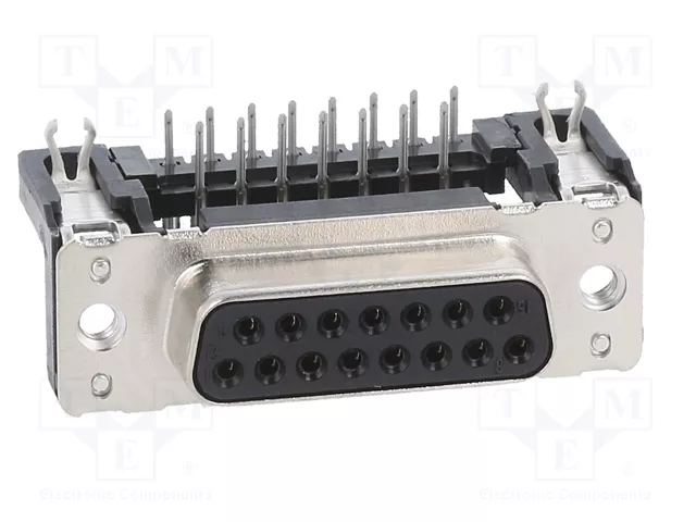 HARTING Conector D-Sub 15 Pines Hembra Angular 90° para PCB
