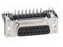HARTING Conector D-Sub 15 Pines Hembra Angular 90° para PCB