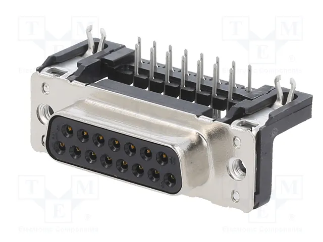 HARTING Conector D-Sub 15 Pines Hembra Angular 90° para PCB
