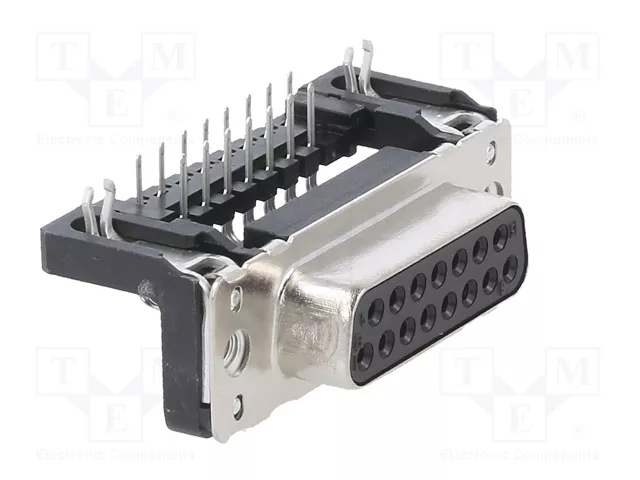 HARTING Conector D-Sub 15 Pines Hembra Angular 90° para PCB