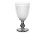 Vivalto Copa Diamante Agua Transparente Pie Antracita 256 ml Vidrio 7.8x15.1x7.8 cm (Set de 36)