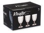 Vivalto Copa Diamante Agua Transparente Pie Antracita 256 ml Vidrio 7.8x15.1x7.8 cm (Set de 36)