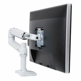 Ergotron LX Series 45-490-216 Brazo de Monitor para Escritorio, Blanco, para Pantallas hasta 34" (86.4 cm), Carga hasta 11.3 kg, Ajuste de Altura 33 cm, VESA 75x75/100x100 mm