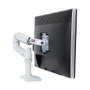 Ergotron Series LX 45-490-216 Brazo de Monitor para Escritorio Blanco, Soporte VESA 75x75/100x100mm, Pantallas hasta 34" (86.4cm) y 11.3kg, Altura Ajustable 33cm, Giro 360°