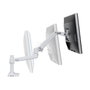 Ergotron Series LX 45-490-216 Brazo de Monitor para Escritorio Blanco, Soporte VESA 75x75/100x100mm, Pantallas hasta 34" (86.4cm) y 11.3kg, Altura Ajustable 33cm, Giro 360°