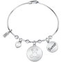 La Petite Story Pulsera Bangle Gris con Detalles de Ositos y Corazones LPS05ASF28
