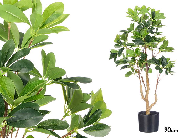 Ibergarden Maceta con Planta Artificial de Hojas Alargadas 90 cm, Verde y Negro, de Plástico, 40x40x95 cm (Set de 4) Ibergarden Maceta con Planta Artificial de Hojas Alargadas 90 cm, Verde y Negro, de Plástico, 40x40x95 cm (Set de 4)