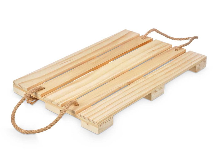 Giftdecor Bandeja Palet Asas Cuerda 42 cm x 3 cm x 28 cm Madera Pino Natural (Set de 12) Giftdecor Bandeja Palet Asas Cuerda 42 cm x 3 cm x 28 cm Madera Pino Natural (Set de 12)