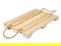 Giftdecor Bandeja Palet Asas Cuerda 42 cm x 3 cm x 28 cm Madera Pino Natural (Set de 12)