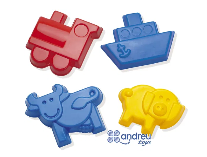 Dantoy Juego Moldes para Arena 4 Modelos 12 cm Caja de 32 Unidades Surtidas