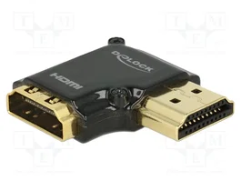 DeLOCK Adaptador High Speed HDMI con Ethernet 4K 90° derecho negro