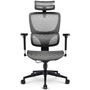 SHARKOON Silla de Oficina OfficePal C40M, Gris, Asiento y Respaldo de Malla, Reposabrazos 4D Ajustable, Reposacabezas Ajustable, hasta 150 kg
