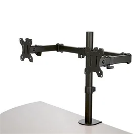 Startech ARMDUAL2 Brazo Soporte para 2 Monitores hasta 81.3 cm (32") - Montaje Escritorio/Grommet, Ajustable en Altura, Giro, Inclinación, VESA 75x75/100x100, Negro