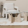 Home Deco Factory Mesa auxiliar de vidrio templado diám. 70 cm Colección Terra Nova