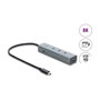 DeLOCK Hub USB tipo C de 5 puertos con 10 Gbps, salida 8K y PD 3.0 100W
