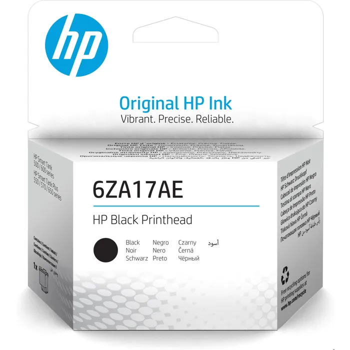 HP Cabezal de impresión 6ZA17AE Negro para Smart Tank series 500/600 HP Cabezal de impresión 6ZA17AE Negro para Smart Tank series 500/600