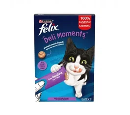 Purina Felix Deli Moments Paté para Gatos, Sabor Pato, 10 Paquetes de 114 g (114x10 grxm)