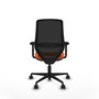 PIQUERAS Y CRESPO Silla Mardos Naranja y Negro con Mecanismo Sincro/Traslack y Brazos 2D
